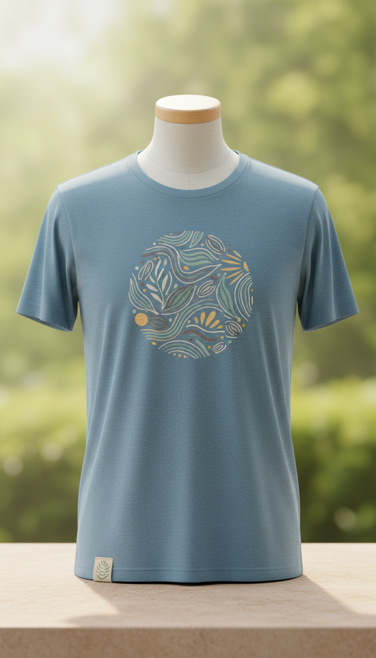 Quiet Blue Mindful Message T-shirt